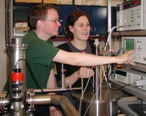 Bo and Kristine in the lab